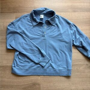 1/4 Snap Polo Sweatshirt in Soft Drapey Modal